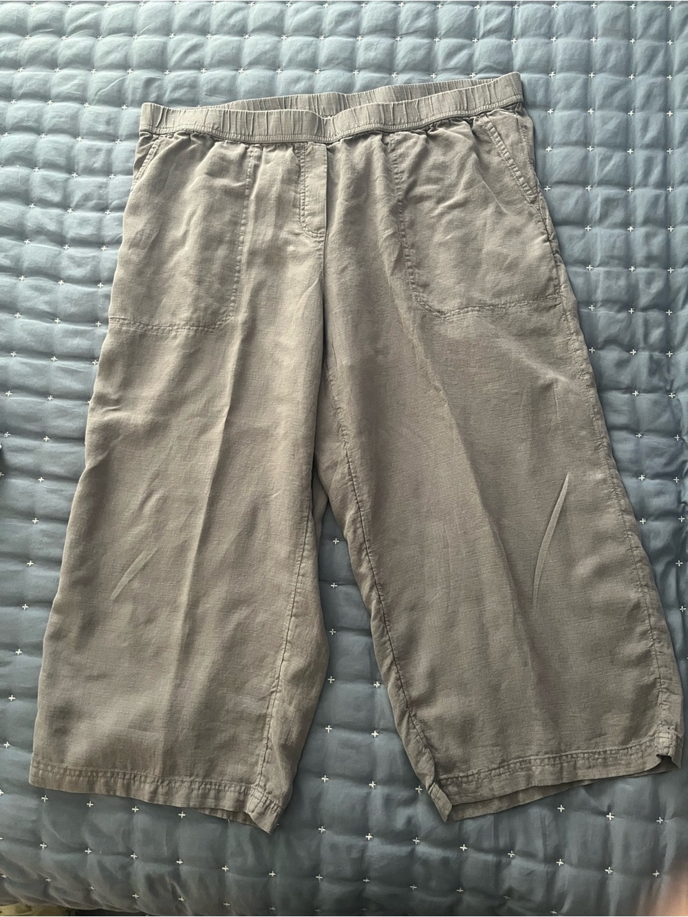 Pure Jill J Jill wide leg linen cropped pants